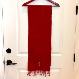 Rare Ralph Lauren Red Cheerleader Bear Wool Scarf